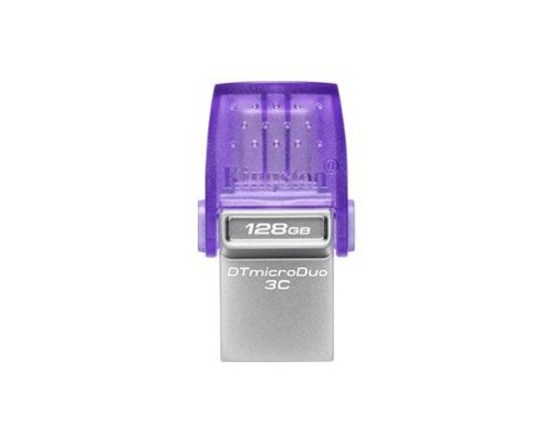 Флеш Диск Kingston 128Gb DataTraveler microDuo 3C DTDUO3CG3/128GB USB3.0 фиолетовый