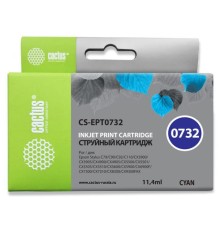 Картридж струйный Cactus CS-EPT0732 голубой (11.4мл) для Epson Stylus С79/C110/СХ3900/CX4900/CX5900/CX7300/CX8300/CX9300