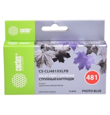 Картридж струйный Cactus CS-CLI481XXLPB голубой (12мл) для Canon Pixma TS8140/TS9140