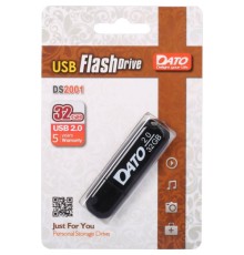 Флеш Диск Dato 32Gb DS2001 DS2001-32G USB2.0 черный