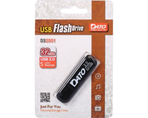 Флеш Диск Dato 32Gb DS2001 DS2001-32G USB2.0 черный