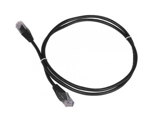 Патч-корд Lanmaster TWT-45-45-1.0-BK UTP вилка RJ-45-вилка RJ-45 кат.5е 1м чёрный ПВХ (уп.:1шт)