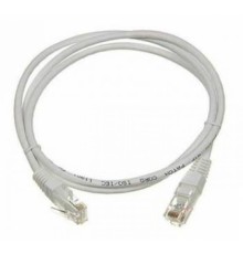 Патч-корд Lanmaster UTP 4 пары cat5E molded 0.5м серый RJ-45 (m)-RJ-45 (m)