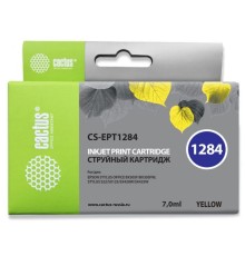 Картридж струйный Cactus CS-EPT1284 желтый (7мл) для Epson Stylus S22/S125/SX420/SX425/Office BX305