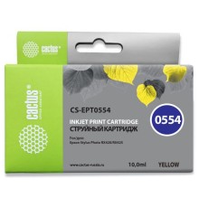 Картридж струйный Cactus CS-EPT0554 желтый (16мл) для Epson Stylus RX520/Stylus Photo R240