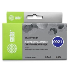 Картридж струйный Cactus CS-EPT0921 черный (8мл) для Epson Stylus C91/CX4300/T26/T27/TX106/TX109/TX117/TX119