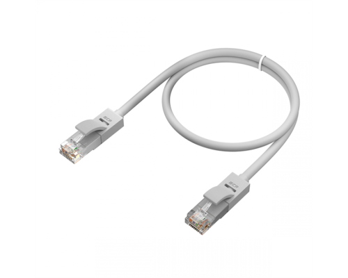 GCR Патч-корд прямой 1.0m UTP кат.5e, серый, 24 AWG, литой, ethernet high speed 1 Гбит/с, RJ45, T568B (GCR-LNC03-1.0m)