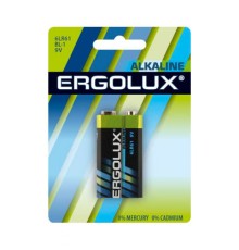 Батарея Ergolux Alkaline 6LR61 BL-1 9V 600mAh (1шт) блистер