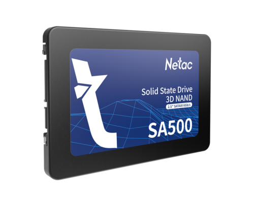 Ssd накопитель Netac SSD SA500 2.5 SATAIII 3D NAND 1TB, R/W up to 530/475MB/s, 3y wty (NT01SA500-1T0-S3X)