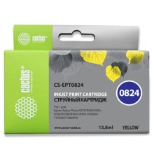 Картридж струйный Cactus CS-EPT0824 желтый (13.8мл) для Epson Stylus Photo R270/290/RX590