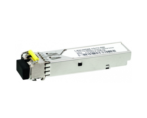 Трансивер Модуль SFP WDM 1.25G, 1550nm / 1310nm, 20 km, LC, DDM, Cisco (LAN-WDM-15/13-20-SM)