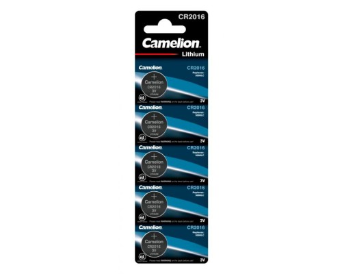 Батарея Camelion Lithium CR2016 BL-5 CR2016 75mAh (5шт) блистер