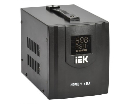 Стабилизатор напряжения IEK Home 1кВА однофазный черный (IVS20-1-01000)