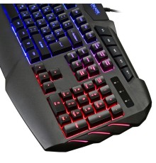 Клавиатура Оклик 777G PSYCHO черный USB Multimedia for gamer LED (подставка для запястий)