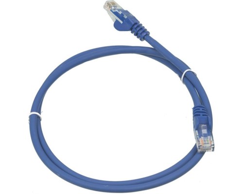 Патч-корд Lanmaster UTP LAN-PC45/U5E-1.0-BL вилка RJ-45-вилка RJ-45 кат.5е 1м синий LSZH (уп.:1шт)