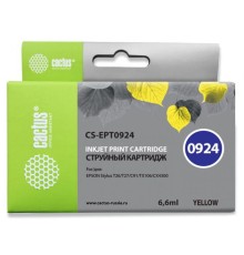 Картридж струйный Cactus CS-EPT0924 желтый (6.6мл) для Epson Stylus C91/CX4300/T26/T27/TX106/TX109/TX117/TX119