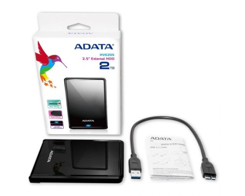 Жесткий диск USB3.1 1TB EXT. 2.5; BLACK AHV620S-1TU31-CBK ADATA