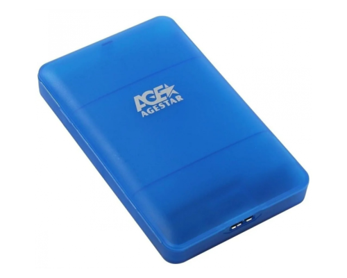 Внешний корпус для hdd AgeStar 3UBCP3 SATA пластик синий 2.5; (3UBCP3 blue)