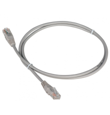 Патч-корд Lanmaster TWT-45-45-1.5-GY UTP вилка RJ-45-вилка RJ-45 кат.5е 1.5м серый ПВХ (уп.:1шт)