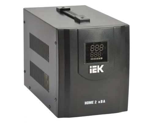 Стабилизатор напряжения IEK Home 2кВА однофазный черный (IVS20-1-02000)