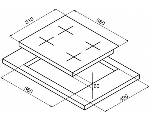 Варочная поверхность KORTING HK 62051 B