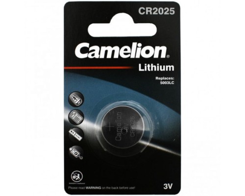 Батарейка CAMELION CR2025-BP1 lithium 3V 1pc pack