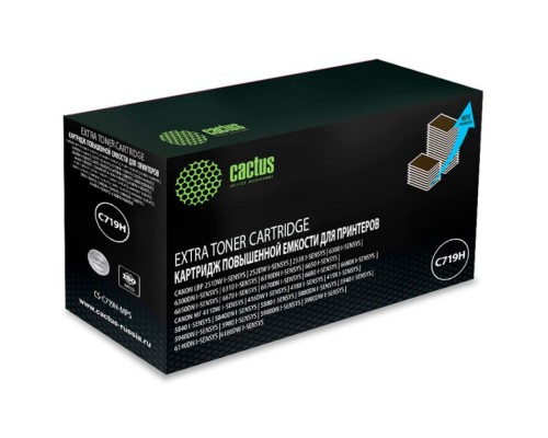 Картридж лазерный Cactus CS-C719H-MPS 719HX черный (8000стр.) для Canon MF5840dni-Sensys/MF5880dni; LBP6300i/6650i