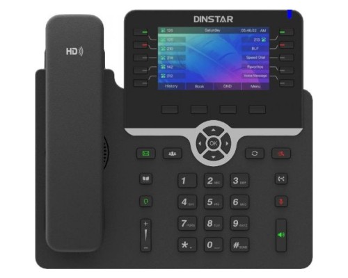 Телефон IP Dinstar C66GP черный