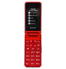 Мобильный телефон Philips E2601 Xenium красный раскладной 2Sim 2.4; 240x320 Nucleus 0.3Mpix GSM900/1800 FM