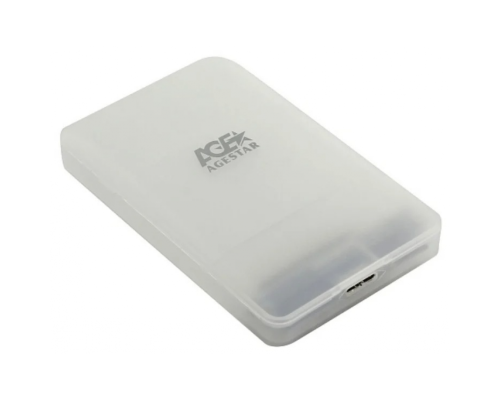 Внешний корпус для hdd AgeStar 3UBCP3 SATA пластик белый 2.5; (3UBCP3 white)