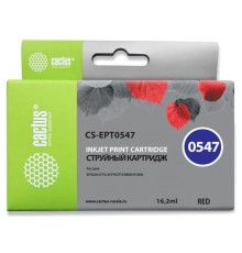 Картридж струйный Cactus CS-EPT0547 красный (16.2мл) для Epson Stylus Photo R800/R1800