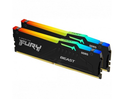 ОЗУ Kingston Fury Beast RGB 2x8G KF560C40BBAK2-16 (DIMM, DDR5, 16 Гб (2 х 8 Гб), 6000 МГц)