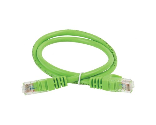 Патч-корд ITK PC02-C5EUL-2M UTP вилка RJ-45-вилка RJ-45 кат.5е 2м зеленый LSZH (уп.:1шт)