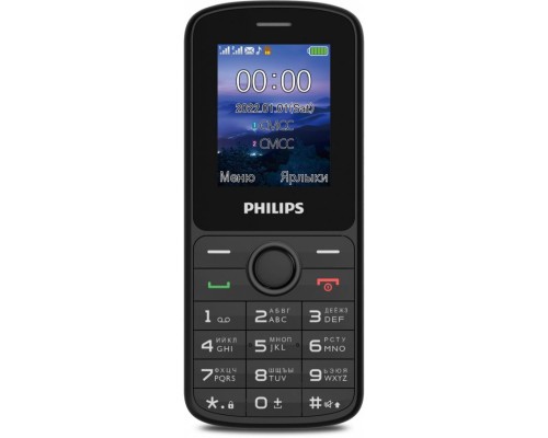 Мобильный телефон Philips E2101 Xenium черный моноблок 2Sim 1.77; 128x160 GSM900/1800 MP3 FM microSD