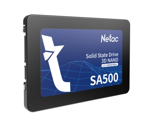 Ssd накопитель Netac SSD SA500 2.5 SATAIII 3D NAND 480GB, R/W up to 520/450MB/s, 3y wty (NT01SA500-480-S3X)