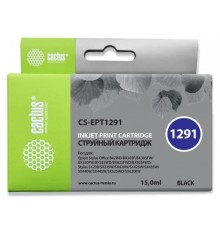 Картридж струйный Cactus CS-EPT1291 черный (15мл) для Epson Stylus Office B42/BX305/BX305F/BX320/BX525/BX625/SX420/SX425/SX525/SX620