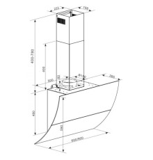 Настенная вытяжка Graude PREMIUM DH 90.3 WE