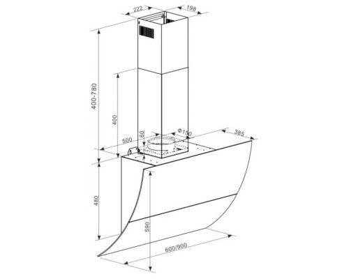 Настенная вытяжка Graude PREMIUM DH 90.3 WE