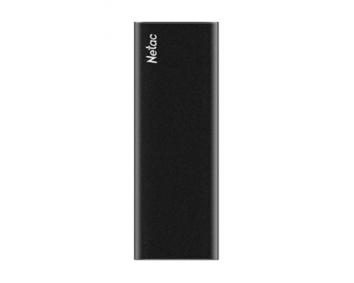 Внешний твердотельный накопитель Netac Z SLIM Black USB 3.2 Gen 2 Type-C External SSD 2TB, R/W up to 550MB/480MB/s,with USB-C to USB-A cable and USB-A to USB-C adapter