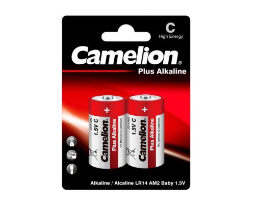 Батарея Camelion Plus Alkaline LR14-BP2 C 8000mAh (2шт) блистер