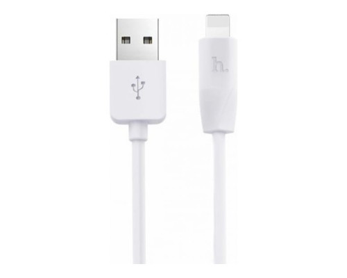 Кабель USB 2.0 hoco X1, AM/Lightning, белый, 1м