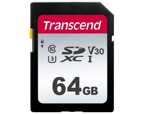 Флеш карта SDXC 64Gb Class10 Transcend TS64GSDC300S 300S w/o adapter