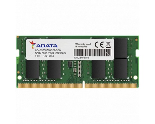 ОЗУ ADATA AD4S320016G22-SGN (SO-DIMM, DDR4, 16 Гб, 3200 МГц)