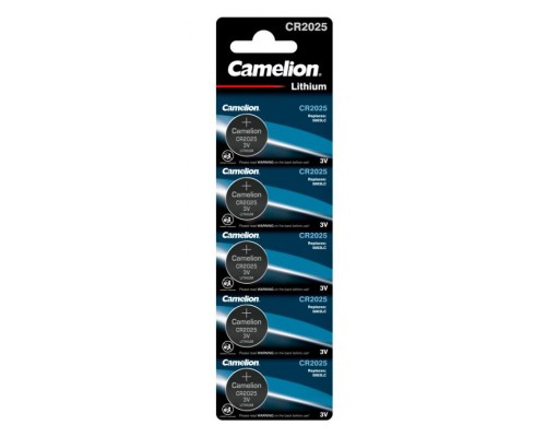 Батарея Camelion Lithium CR2025 BL-5 CR2025 150mAh (5шт) блистер