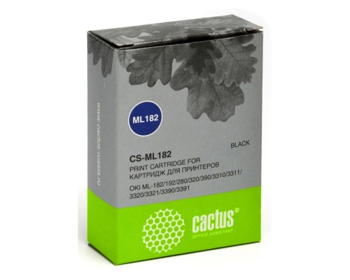 Картридж матричный Cactus CS-ML182 черный для Oki ML-182/192/280/320/390