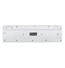 Клавиатура Оклик 420MRL белый USB slim Multimedia LED