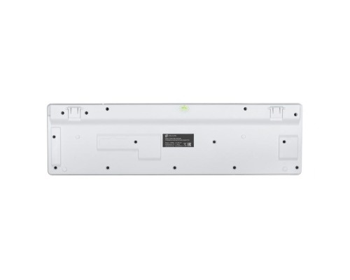 Клавиатура Оклик 420MRL белый USB slim Multimedia LED