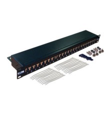 Патч-панель Lanmaster TWT-PP24STP 19; 1U 24xRJ45 кат.5e FTP