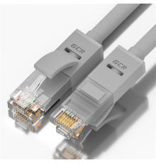 GCR Патч-корд прямой 0.2m UTP кат.5e, серый, 24 AWG, литой, ethernet high speed 1 Гбит/с, RJ45, T568B (GCR-LNC03-0.2m)