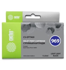 Картридж струйный Cactus CS-EPT969 светло-серый (13мл) для Epson Stylus Photo R2880